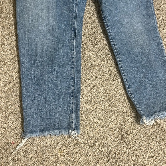 Madewell THE PERFECT VINTAGE CROP JEAN Blue Cotton Women's Size 33 High Waist - Picture 4 of 10